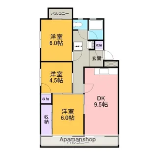 マンション武峰【3階】の間取り