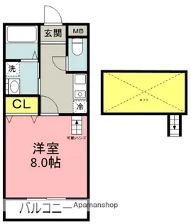 グリーンヴィレッジ上川田B棟【105号室】の間取り