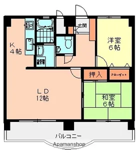 ラフィーネ六名【2階】の間取り