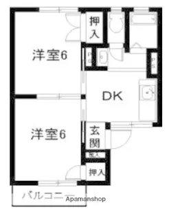 ファミール的場【201号室】の間取り