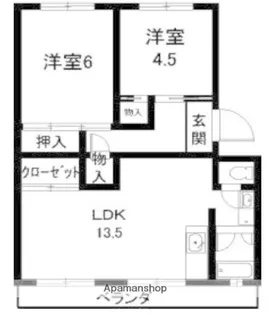CASAアペルタ Ⅱ【303号室】の間取り