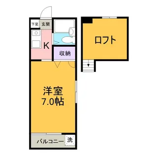 イーストⅡ【107号室】の間取り