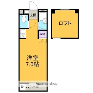 イーストⅡ【102号室】の間取り