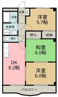 サンタプレイス岡崎【2階】の間取り