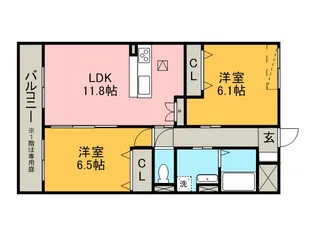 AGUN【505号室】の間取り