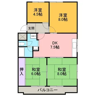第2三浦ハイツ【A-4号室】の間取り