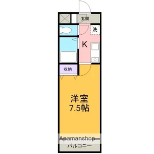 A・CITY伊賀新町【207号室】の間取り