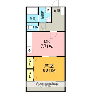 グレイスCHIE【102号室】の間取り