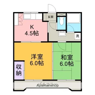 コーポ若松【103号室】の間取り