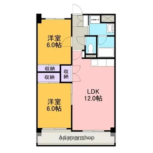 グラシャスベル広幡【1階】の間取り