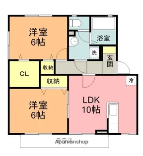 セジュール睦 B棟【102号室】の間取り