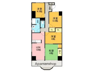 天神山マンションⅠ号館【5階】の間取り