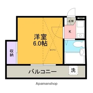 アトランティス東岡崎【204号室】の間取り