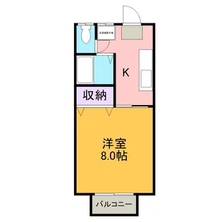 ユーハート久後崎【106号室】の間取り