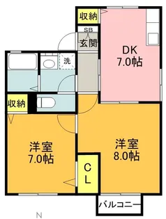 メゾン錦A【1階】の間取り