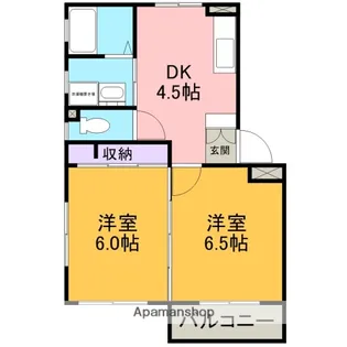 エムユー大西【102号室】の間取り
