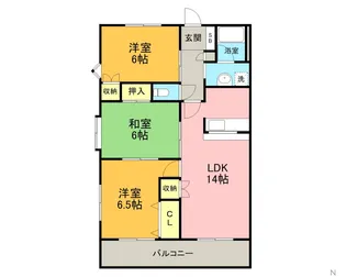 アーバン西岡崎【606号室】の間取り