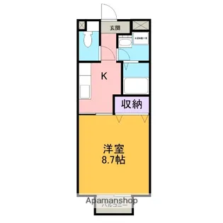 ジュネスブライトンA【102号室】の間取り