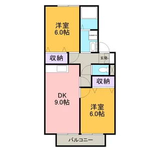 メゾン天野C【202号室】の間取り