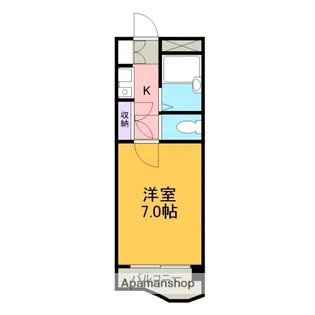 エバーグリーン明大寺【203号室】の間取り