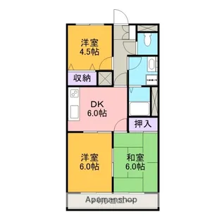 ハイビレッヂ江口【205号室】の間取り