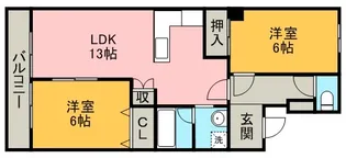 ロイヤルパーク緑丘【203号室】の間取り