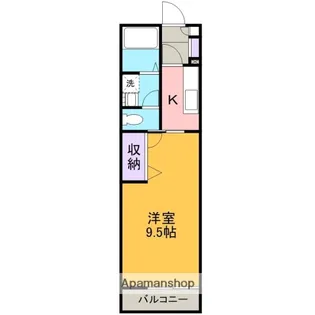 サンライズ堤下【108号室】の間取り