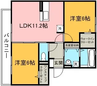 リバーハイツさらさ【2階】の間取り