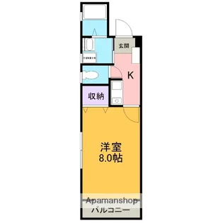 シャトー 葵【3-B号室】の間取り