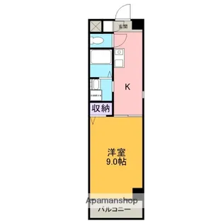 クレアール六名本町【2階】の間取り