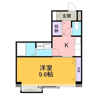 1Kの間取り画像