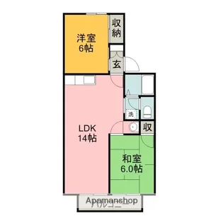 セジュール・サカエ【1階】の間取り