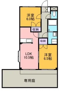 グリーンハイム松橋Ⅱ【107号室】の間取り