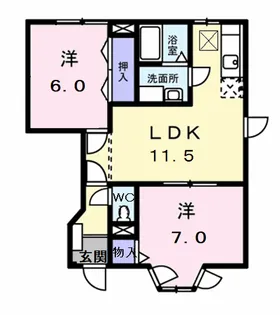 クレストールT.Y.A.【1階】の間取り