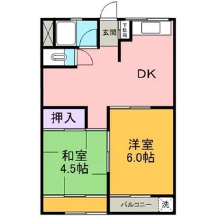 マンション賛栄【203号室】の間取り