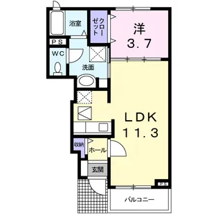 ロゼッタB【1階】の間取り