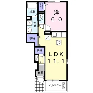 キャトルセゾン【1階】の間取り