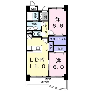 フォレストパレス五番館【1階】の間取り