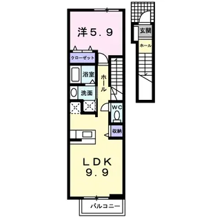 ウッドイン3番館【2階】の間取り