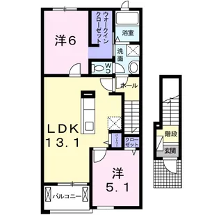 クレーヴ美合Ⅱ【2階】の間取り