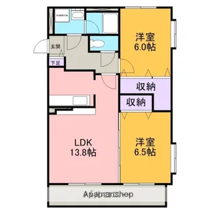 カテドラール柱曙【201号室】の間取り
