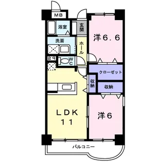 エスポワール21【2階】の間取り