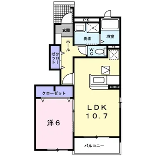 パークメゾン松下【1階】の間取り