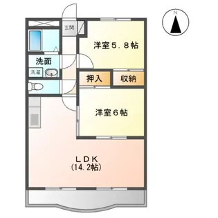 サンタプレイス岡崎【305号室】の間取り