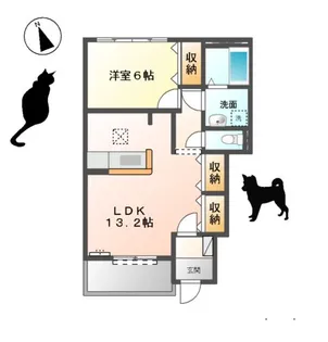 フェリーチェ【101号室】の間取り