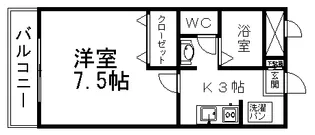 ブルーサンズ1号館【203号室】の間取り