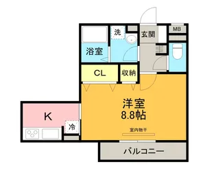 DーROOM門前【3階】の間取り