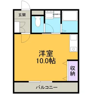 1Rの間取り画像