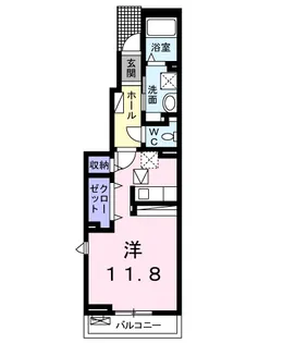 ラ・ヴィ 上町【1階】の間取り