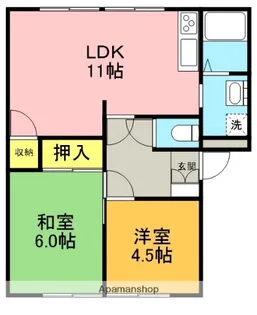 リバティー新晃 B棟【201号室】の間取り